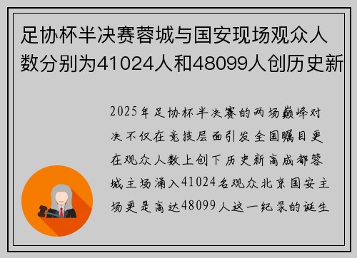 足协杯半决赛蓉城与国安现场观众人数分别为41024人和48099人创历史新高
